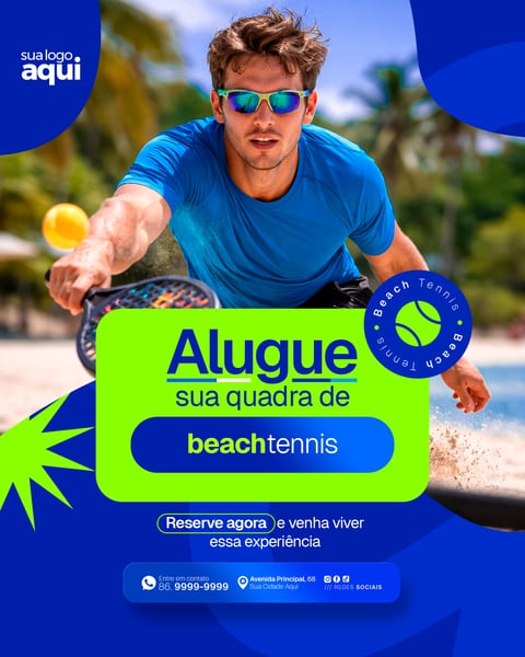 Social Media Beach Tennis PSD Editável