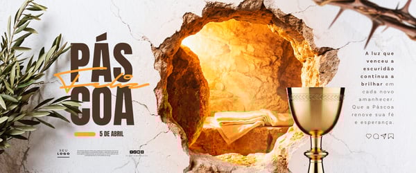 CARROSSEL FELIZ PÁSCOA 5 DE ABRIL SOCIAL MEDIA PSD EDITÁVEL 2