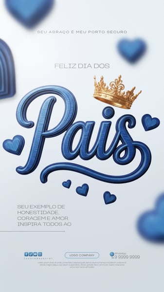 FELIZ DIA DOS PAIS BANNER COMEMORATIVO FAMÍLIA SOCIAL MEDIA PSD EDITÁVEL 2 STORY