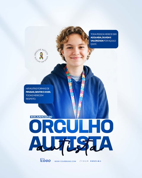 DIA DO ORGULHO AUTISTA 18 DE JUNHO SOCIAL MEDIA PSD EDITÁVEL 4