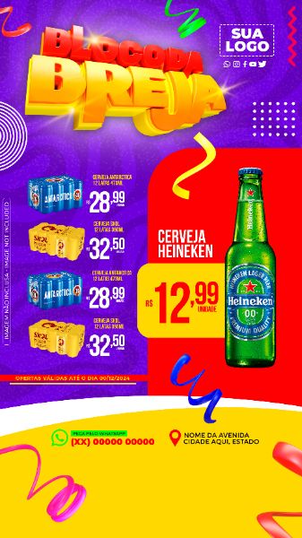 ENCARTE BLOCO DA BREJA CARNAVAL EDITÁVEL