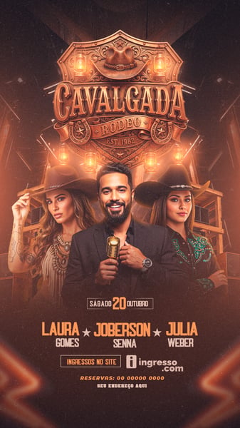 FLYER PARA EVENTOS VAQUEJADA STORYS