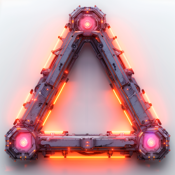 ELEMENTO 3D FUTURISTA | COM LUZES NEON | IMAGEM