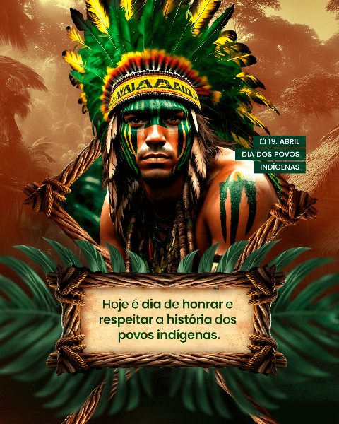 DIA DOS POVOS INDÍGENAS - DIA DO ÍNDIO - SOCIAL MEDIA