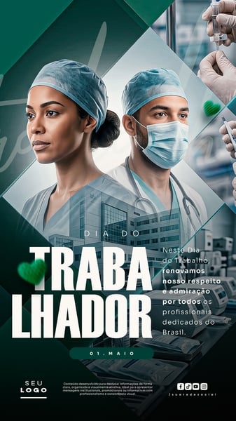 DIA DO TRABALHADOR 01 DE MAIO STORY SOCIAL MEDIA PSD EDITÁVEL 2