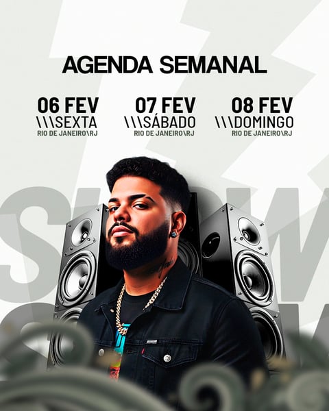 FLYER EVENTO AGENDA SHOW PSD FEED 103