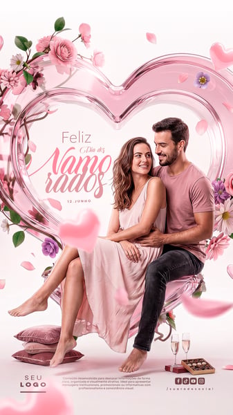 DIA DOS NAMORADOS 12 DE JUNHO STORY SOCIAL MEDIA PSD EDITÁVEL 2