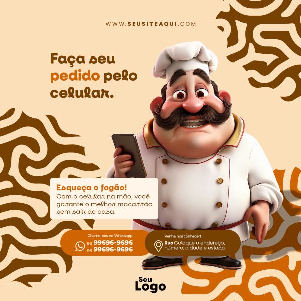 FEED QUADRADO - CASA DE MASSAS | RESTAURANTE | PSD EDITÁVEL