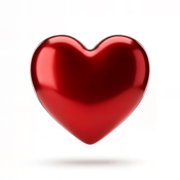 CORAÇÃO VERMELHO 3D GRANDE FLUTUANTE AMOR 1