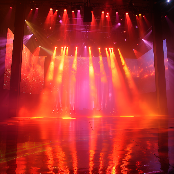 PALCO DE SHOWS E EVENTOS, COM LUZES E FUMAÇA | IMAGEM