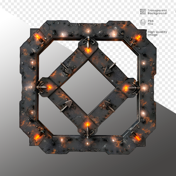 ELEMENTE DE FERRO COM LUZ - ELEMENTO 3D PARA COMPOSIÇÃO - IRON