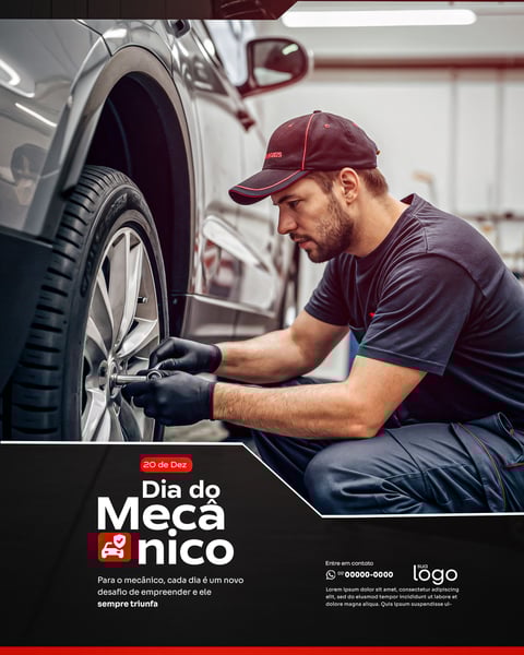 DIA DO MECÂNICO SOCIAL MEDIA PSD EDITÁVEL