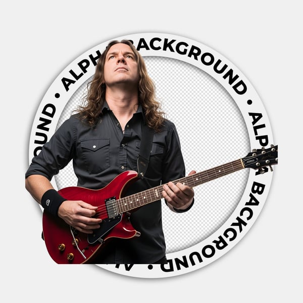 GUITARRISTA DE BANDA DE ROCK JAQUETA PRETA E GUITARRA 04