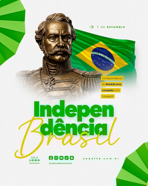 INDEPENDÊNCIA DO BRASIL 7 DE SETEMBRO FEED SOCIAL MEDIA EDITÁVEL