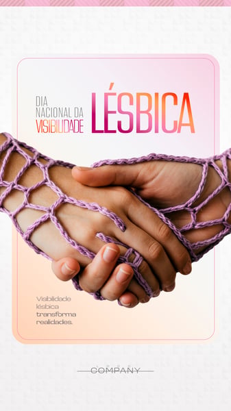 ARTE VISIBILIDADE LÉSBICA SOCIAL MEDIA FLYER PSD EDITÁVEL STORY