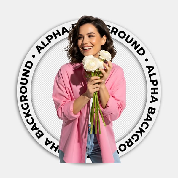 MULHER SEGURANDO UMA FLOR NAS MÃOS PARA O DIA DAS MULHERES 01