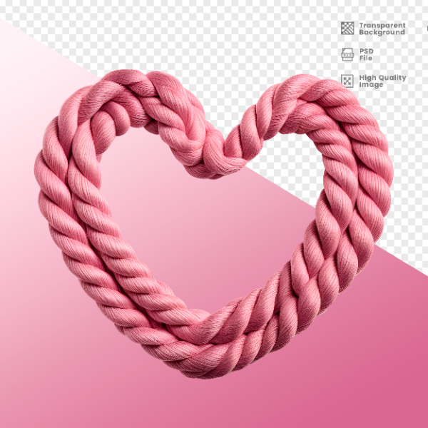 DIA DA MULHER -  ELEMENTO 3D  CORAÇÃO DE LÃ PARA COMPOSIÇÃO