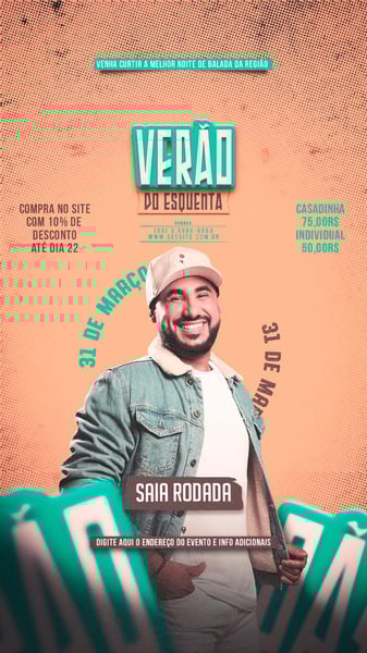 FLYER EVENTO VERÃO DO ESQUENTA STORIES