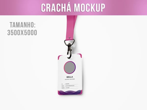 CRACHÁ DE IDENTIFICAÇÃO MOCKUP