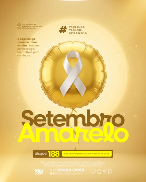 DIA MUNDIAL DE PREVENÇÃO AO SUICÍDIO 10 DE SETEMBRO SOCIAL MEDIA PSD EDITÁVEL ARTBOARD 8