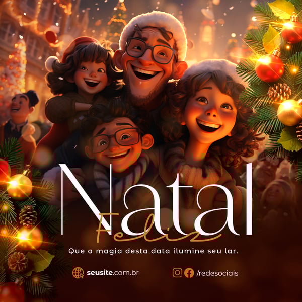 DIA 25 DE DEZEMBRO NATAL FEED PSD EDITÁVEL