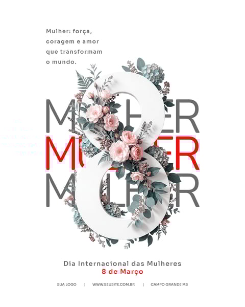 FLYER REDE SOCIAL DIA INTERNACIONAL DA MULHER PSD FEED 1