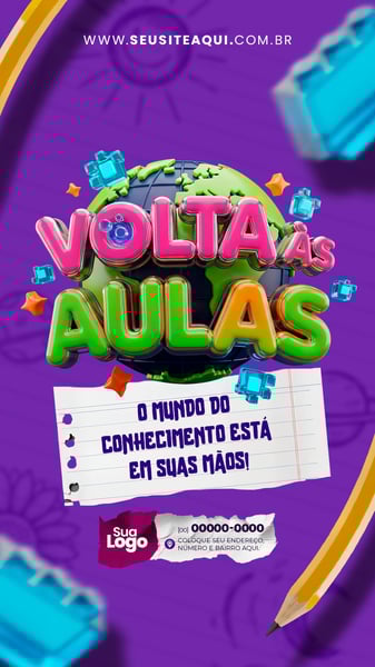 STORY ESCOLA VOLTA AS AULAS SOCIAL MEDIA PSD EDITÁVEL 02