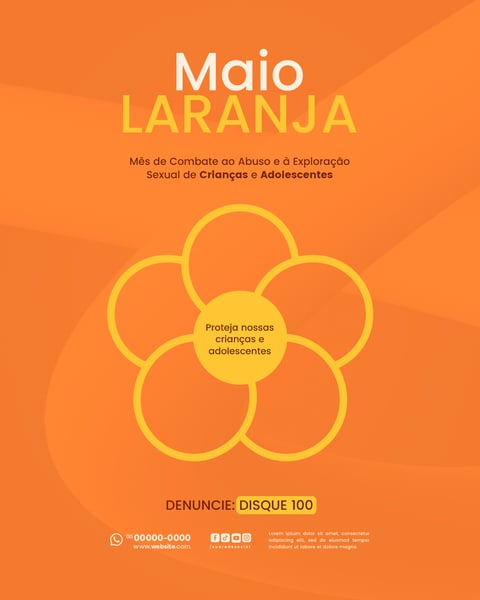 FLYER DE REDE SOCIAL MAIO LARANJA FEED 2