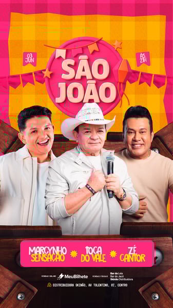 FLYER EVENTO SÃO JOÃO STORY PSD EDITÁVEL