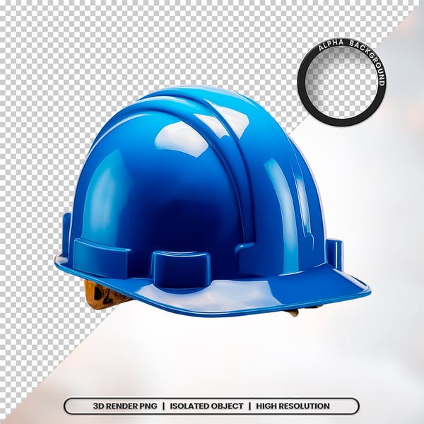 3D RENDER CAPACETE DE SEGURANÇA ELEMENTO ÍCONE PSD PNG