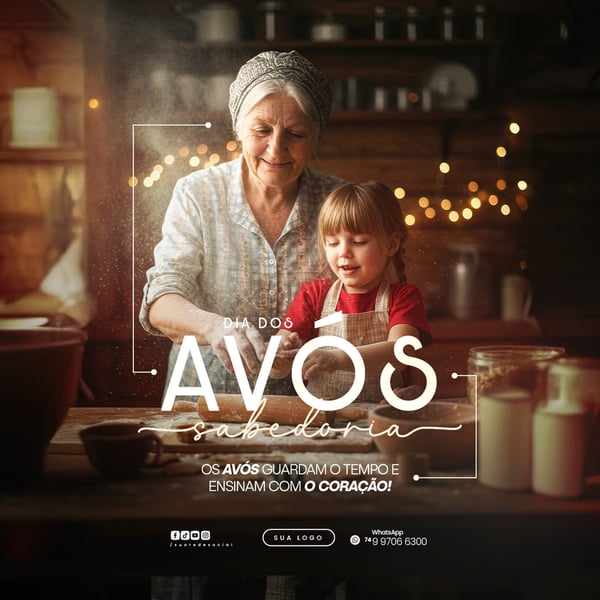 26 DE JULHO - DIA DOS AVÓS FLYER SOCIAL MEDIA PSD EDITÁVEL