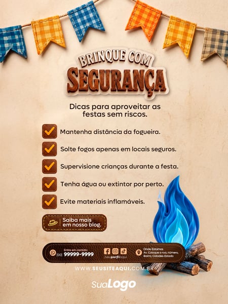 POST FEED FESTA JUNINA SÃO JOÃO SOCIAL MEDIA TEMPLATE PSD EDITÁVEL 4