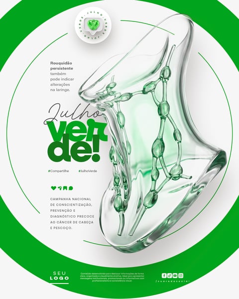 JULHO VERDE CAMPANHA PREVENÇÃO E DIAGNÓSTICO CÂNCER DE CABEÇA E PESCOÇO SOCIAL MEDIA PSD EDITÁVEL 10