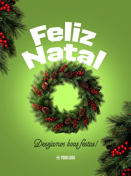 CARTÃO FELIZ NATAL BOAS FESTAS SOCIAL MEDIA FLYER PSD EDITÁVEL