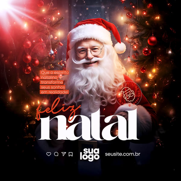 Feliz Natal Post Social Media PSD Editável