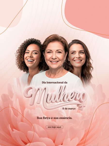 FLYER EDITÁVEL PARA DIA DA Mulher - 08 de março