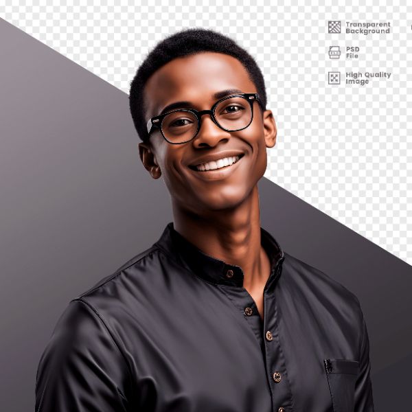 HOMEM COM CAMISA PRETA