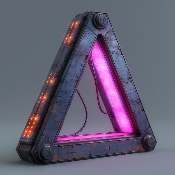 ELEMENTO 3D FUTURISTA | COM LUZES NEON | IMAGEM