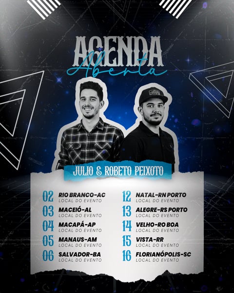 FLYER AGENDA DE SHOW EVENTO PSD EDITÁVEL FEED 5