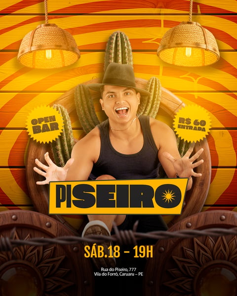 FLYER EVENTO DE SHOWS PISEIRO FEED 249