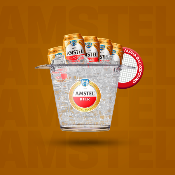 BAR DEPÓSITO BALDE AMSTEL LATA CERVEJA PNG