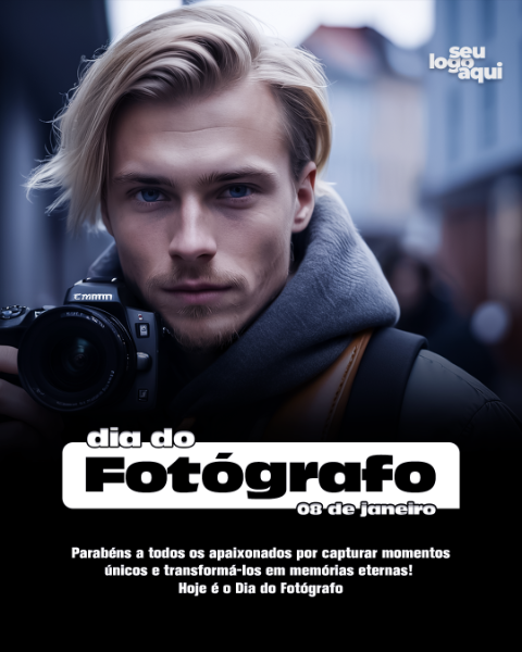 DIA DO FOTÓGRAFO - FEED, ARTE EDITÁVEL, SOCIAL MEDIA, IMAGEM INCLUSA