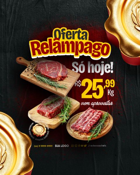SOCIAL MEDIA - AÇOUGUE - OFERTA RELÂMPAGO