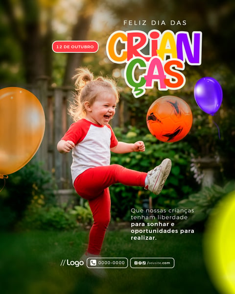 Social Media Dia das Crianças PSD Editável