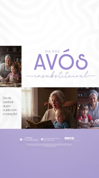 26 DE JULHO - DIA DOS AVÓS FLYER SOCIAL MEDIA PSD EDITÁVEL