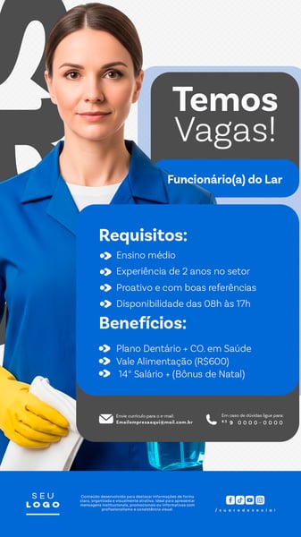 RECRUTAMENTO EMPREGO TEMOS VAGAS ABERTAS CONTRATAÇÃO STORY SOCIAL MEDIA PSD EDITÁVEL 23