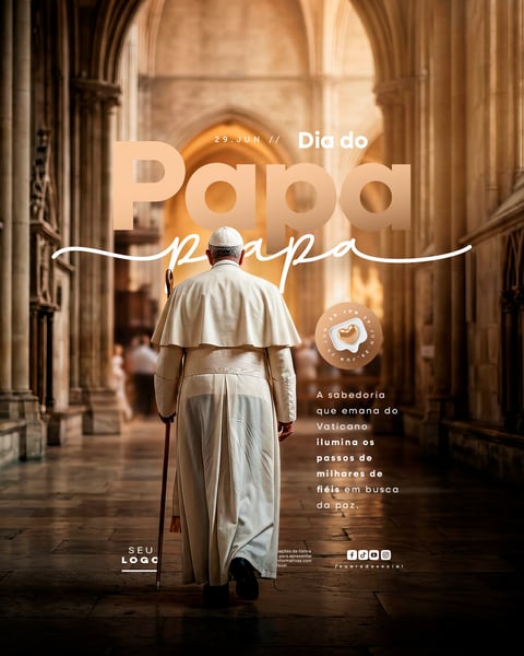 DIA DO PAPA 29 DE JUNHO SOCIAL MEDIA PSD EDITÁVEL 2