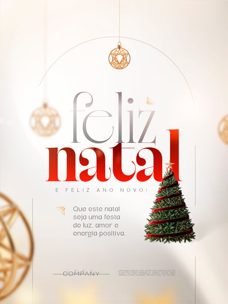 FELIZ NATAL ÁRVORE ESTRELA SOCIAL MEDIA FLYER PSD EDITÁVEL