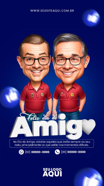 STORY - FELIZ DIA DO AMIGO | SOCIAL MEDIA | PSD EDITÁVEL
