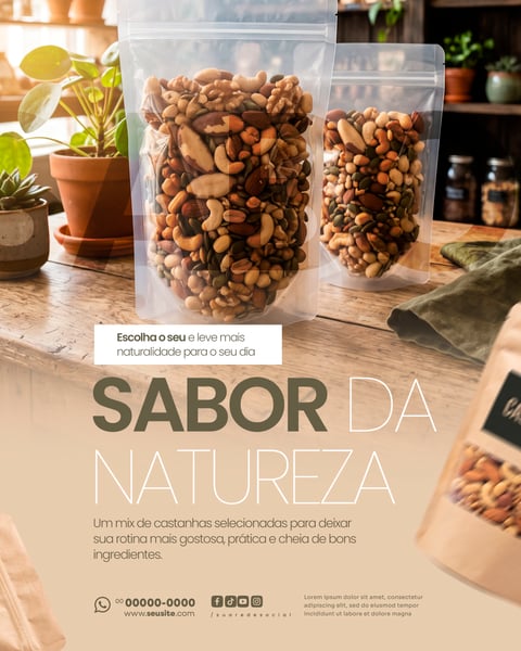 LOJA DE PRODUTOS NATURAIS SOCIAL MEDIA PSD EDITÁVEL 1